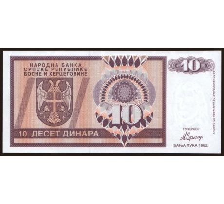 10 dinar 1992 Bosna a Hercegovina