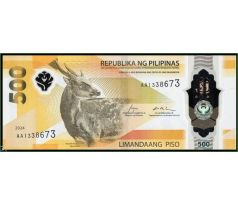 500 piso 2024 Filipíny polymerová bankovka