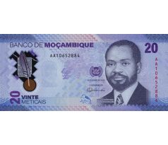 20 meticais 2024 Mozambik polymerová bankovka