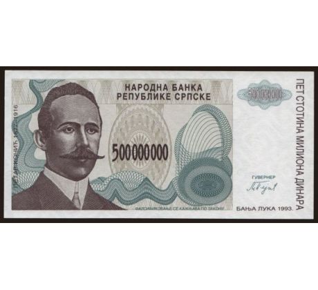 500 000 000 dinár 1993 Bosna a Hercegovina