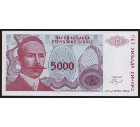5 000 dinár 1993 Bosna a Hercegovina