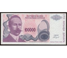 100 000 dinár 1993 Bosna a Hercegovina
