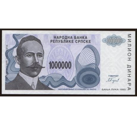 1 000 000 dinár 1993 Bosna a Hercegovina