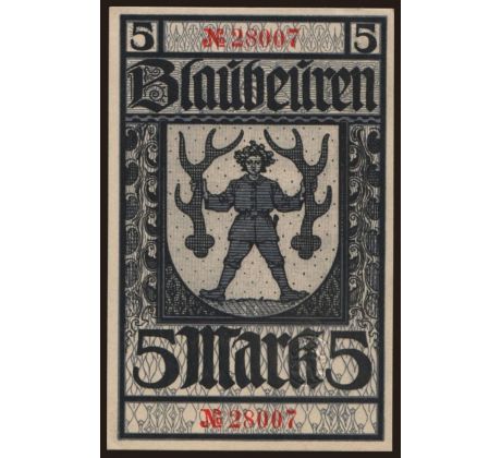 5 marka 1918 Blaubeuren / Amstkörperschaft