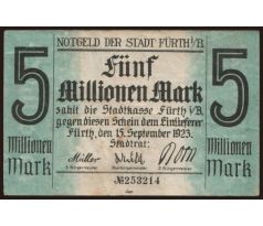5 000 000 marka 1923 Furth