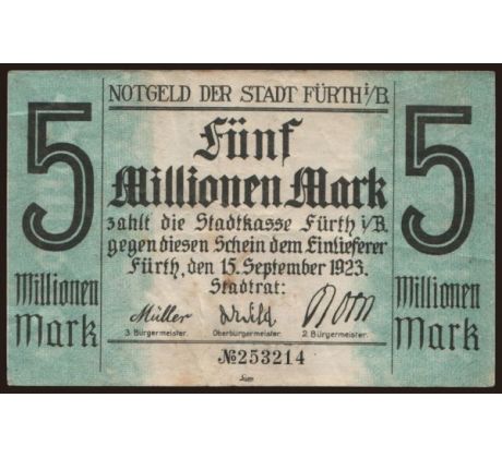 5 000 000 marka 1923 Furth