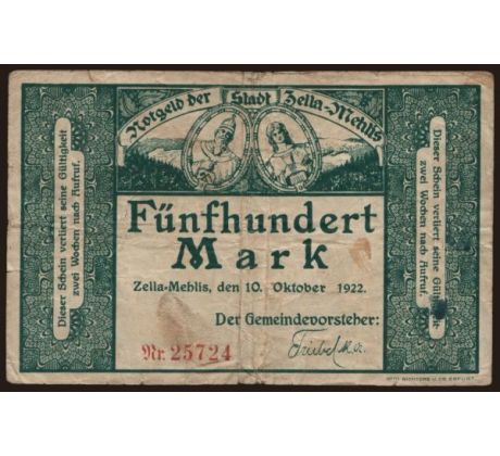 500 marka 1922 Zella-Mehlis