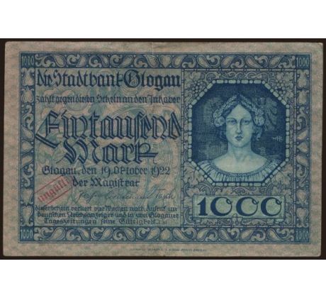 1 000 marka 1922 Glogau