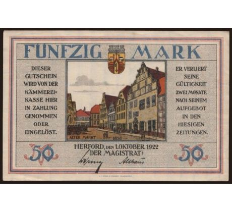 50 marka 1922 Herford