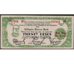20 pesos 1942 Filipíny