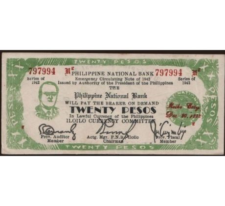 20 pesos 1942 Filipíny