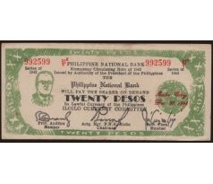 20 pesos 1942 Filipíny 2