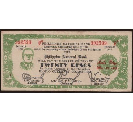 20 pesos 1942 Filipíny 2