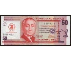50 piso 2001-13 Filipíny pamätná bankovka