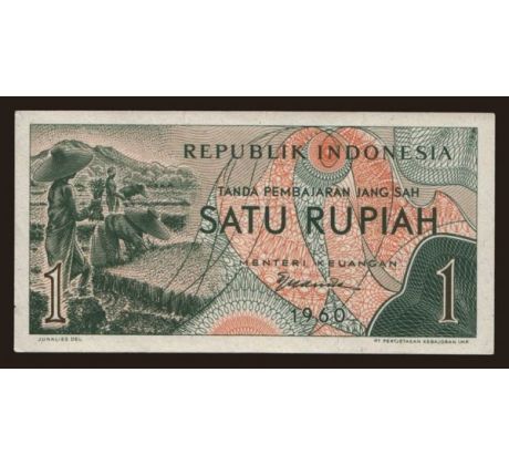 1 rupia 1960-1961 Indonézia
