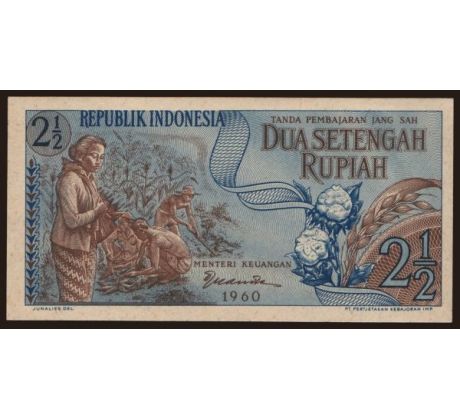 2 1/2 rupia 1960 Indonézia