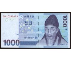 1 000 won 2007 Južná Korea