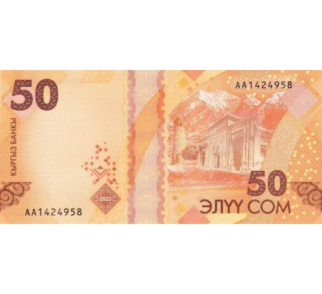 50 som 2023 Kirgizsko pamätná bankovka