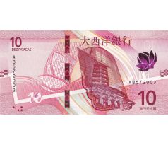 10 pacatas 2020 Macao banka Ultramarino