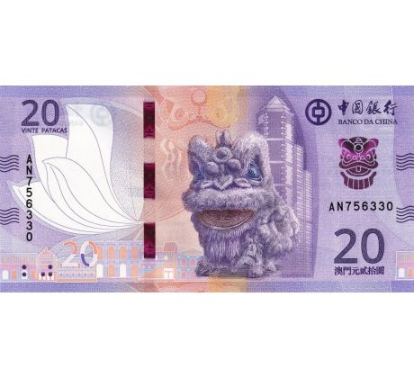 20 pacatas 2020 Macao banka Čína