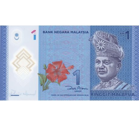 1 ringgit 2011-21 Malajzia polymerová bankovka