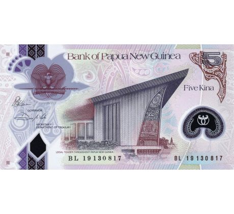 5 kina 2016-21 Papua Nova Guinea polymerová bankovka
