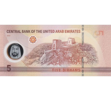 5 dirham 2022 Spojené Arabské Emiráty polymerová bankovka