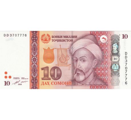 10 somoni 2018-22 Tadžikistan