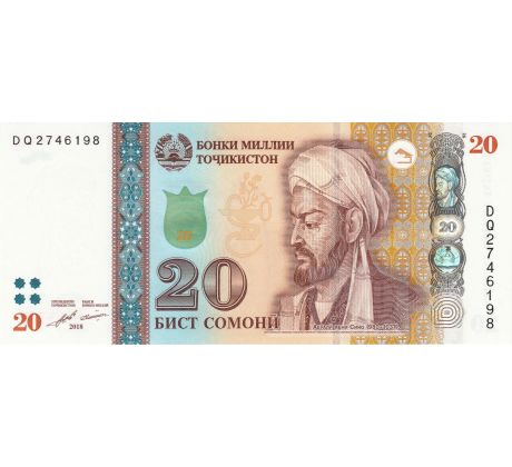 20 somoni 2018-22 Tadžikistan