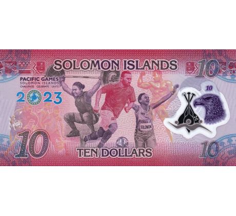 10 dollar 2023 Šalamúnové Ostrovy pamätná bankovka