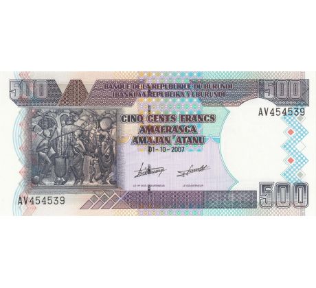 500 francs 1997-2007 Burundi