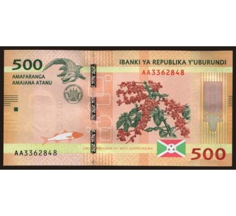 500 francs 2015-23 Burundi