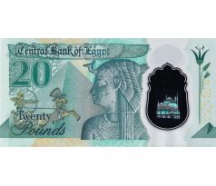 Egypt 20 pounds 2023 polymerová bankovka