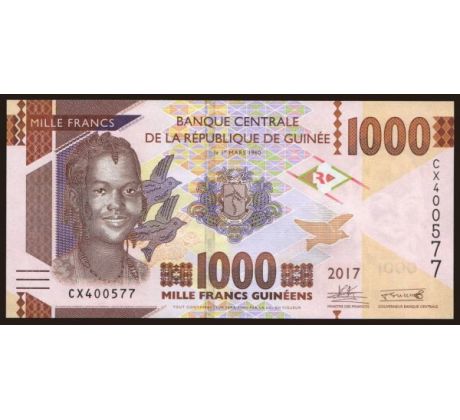 1000 francs 2015-22 Guinea