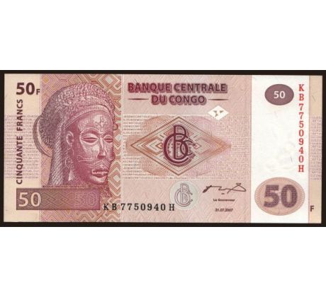 50 francs 2007 - 22 Kongo dem. rep.