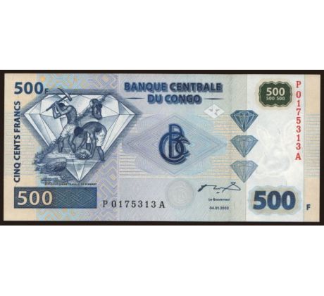 500 francs 2002 - 22 Kongo dem. repub.
