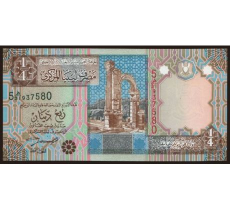 1/4 dinar 2002 Líbya