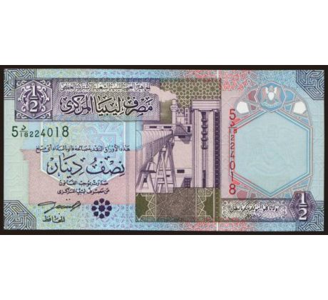 1/2 dinar 2002 Líbya
