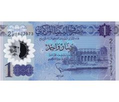 1 dinar 2019 Líbya polymerová bankovka
