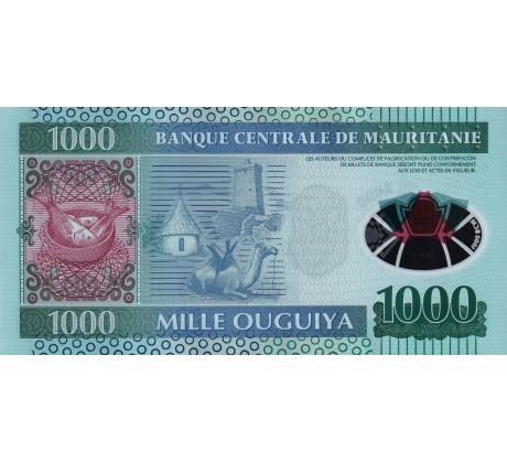 1 000 ouguiya 2014 polymerová bankovka