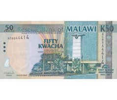 50 kwacha 2004 Malawi pamätná bankovka