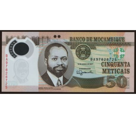 50 meticais 2011-17 Mozambik polymerová bankovka