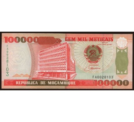 100 000 meticais 1993 Mozambik