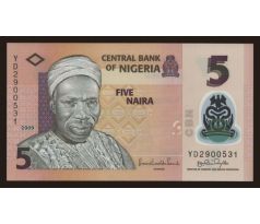 5 naira 2009-24 Nigéria polymerová bankovka
