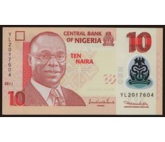 10 naira 2009-24 Nigeria  polymerová bankovka