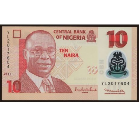 10 naira 2009-24 Nigeria  polymerová bankovka