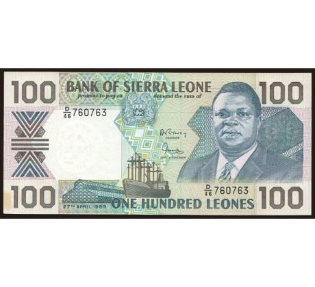 100 leones 1988-90 Sierra Leone