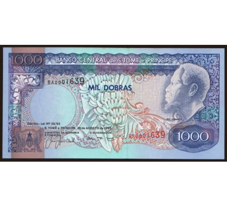 1 000 dobras 1993 Svätý Tomás a Princov ostrov