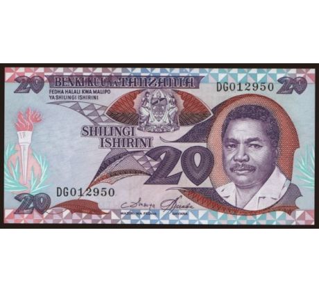 20 shilingi 1987 Tanzánia