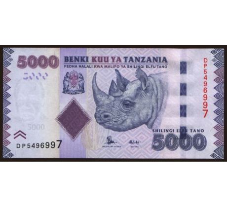 5 000 shilingi 2010-20 Tanzánia